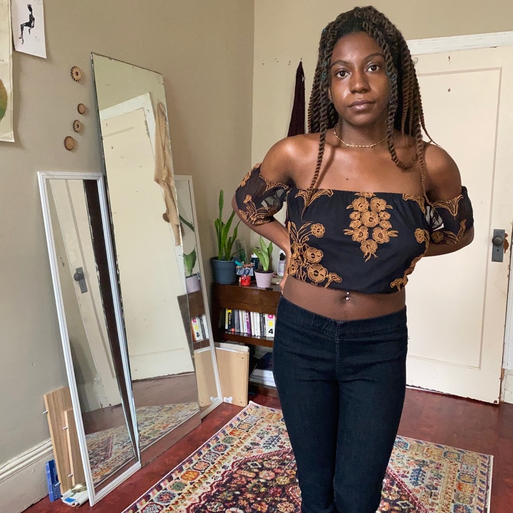 Off the shoulder floral top